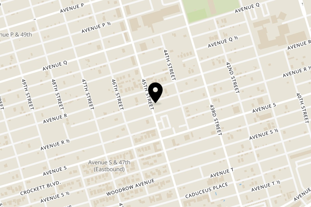 Map showing the location of Lupita Tex-Mex on 2314 45th St in Galveston